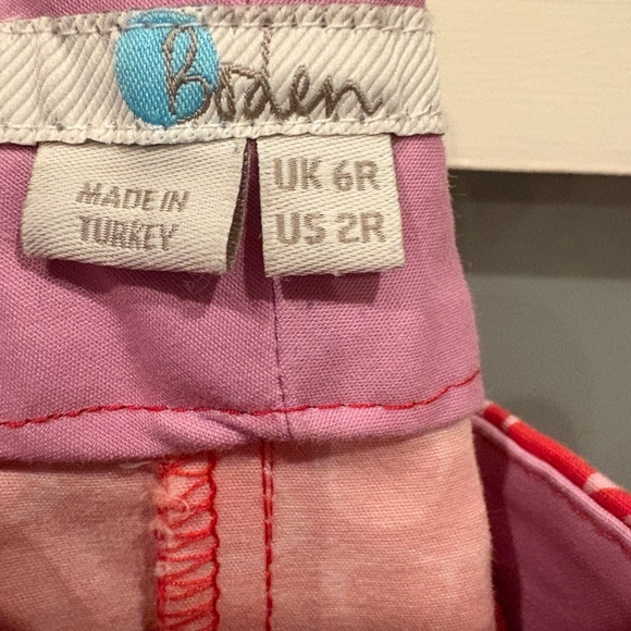 2 Red Funky Glasses Print Boden Pants - Picture 5 of 6